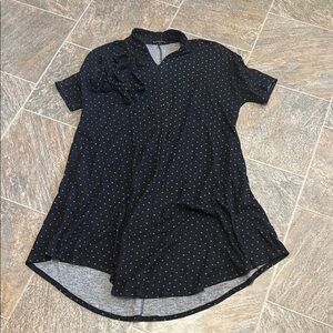 Elegant Black Polka Dot Dress